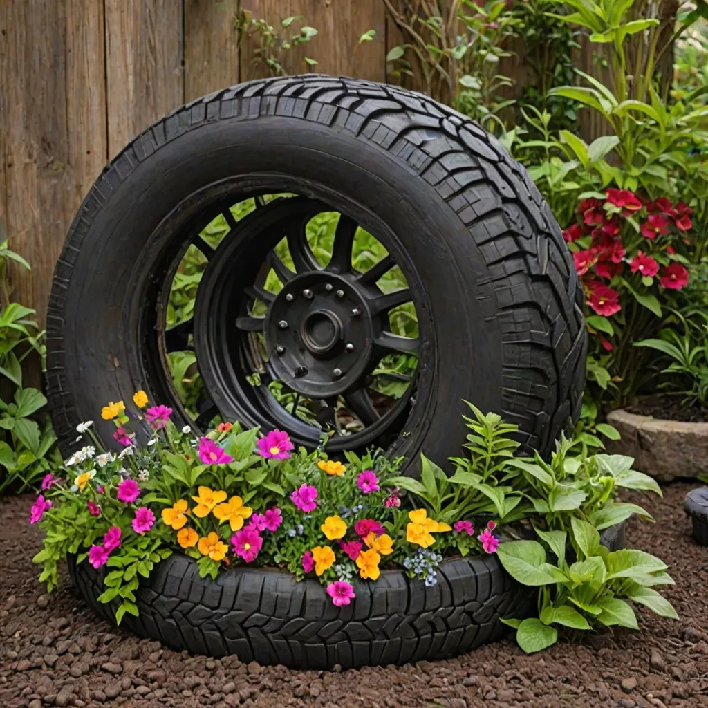 Jakie ozdoby ogrodowe można zrobić ze starej opony?