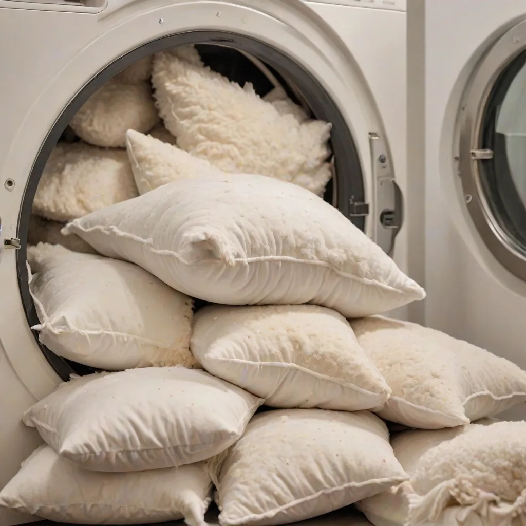Pranie poduszek z pierza w pralce