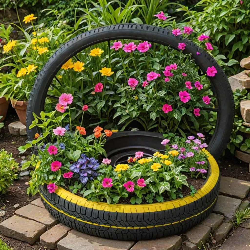 Czym pomalować oponę do ogrodu?